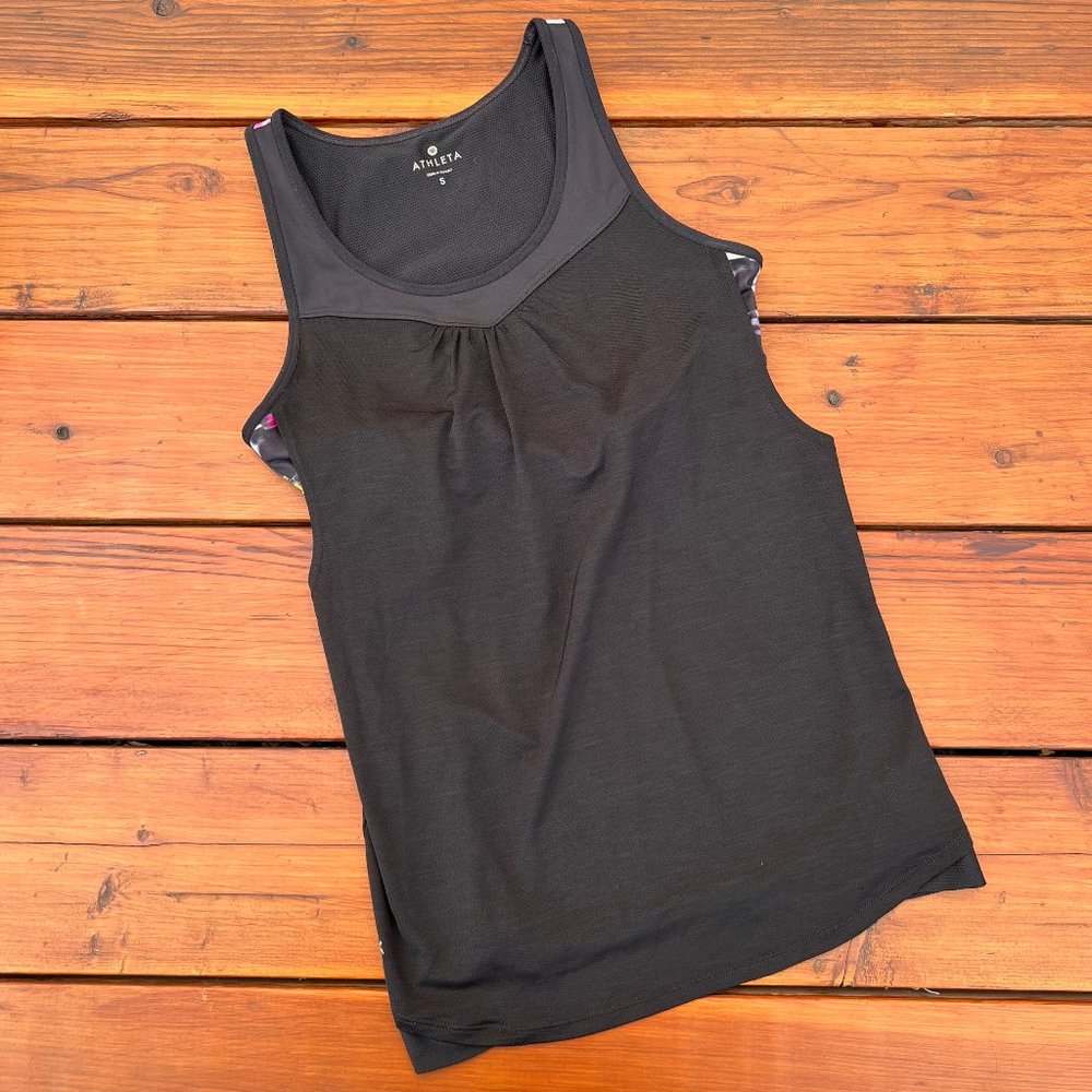 Athleta Gel Mesh Supercharged Tank Top w/ Built in Bra